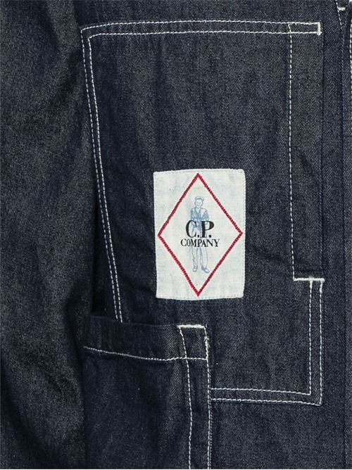 Giacca denim con applicazione C.P. COMPANY | 18CMOW156A110295WD08